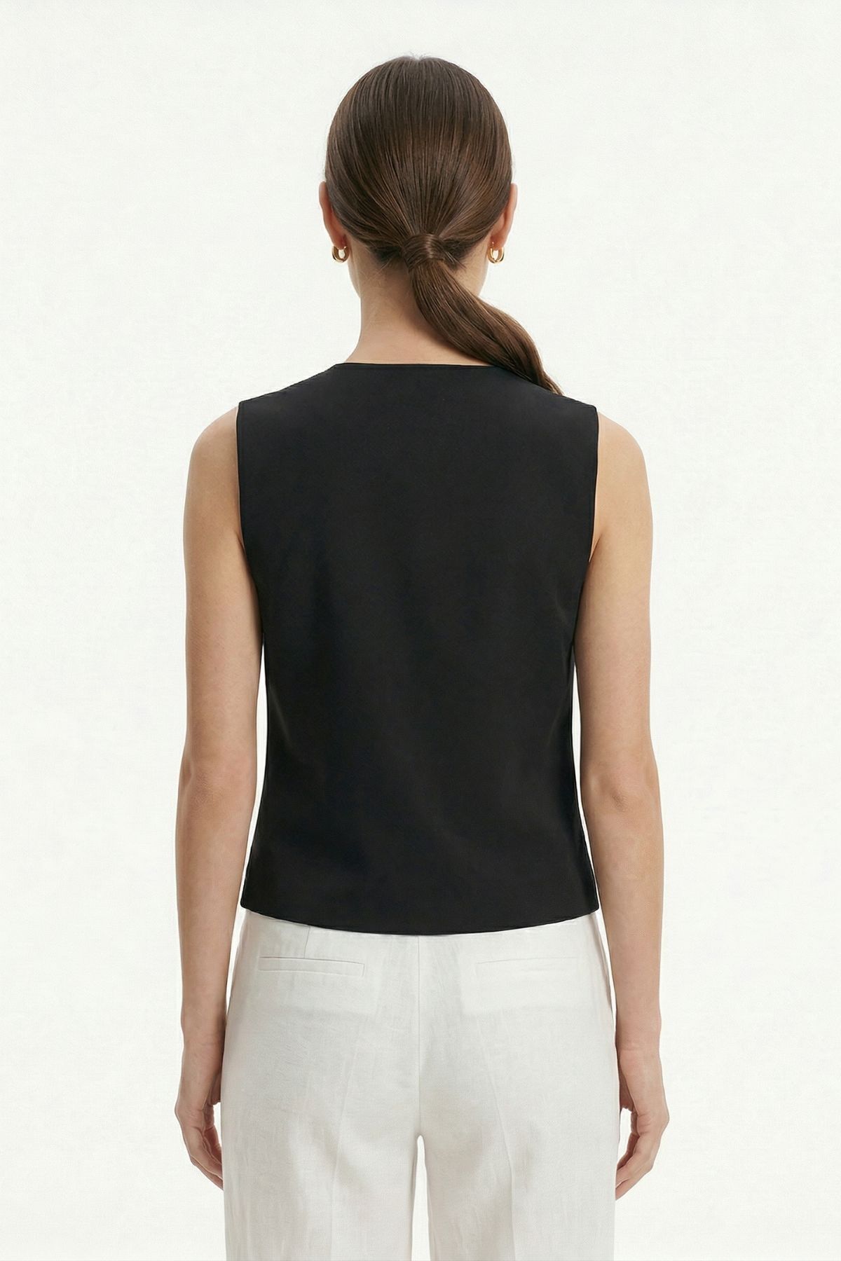 Siyah Bağcıklı Yelek 8382A - 3