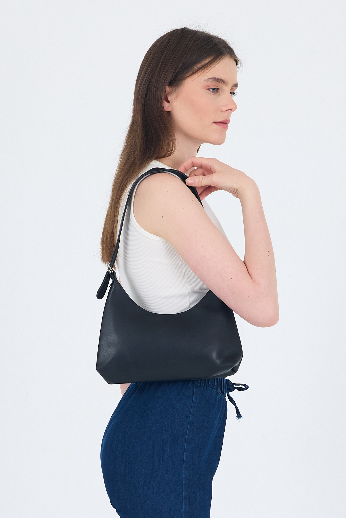 Siyah Baget El ve Omuz Çantası 9214 - 3