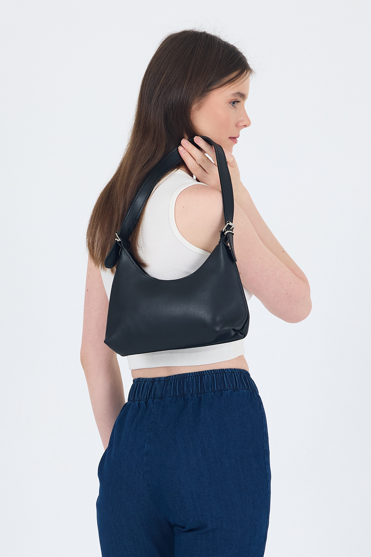 Siyah Baget El ve Omuz Çantası 9214 