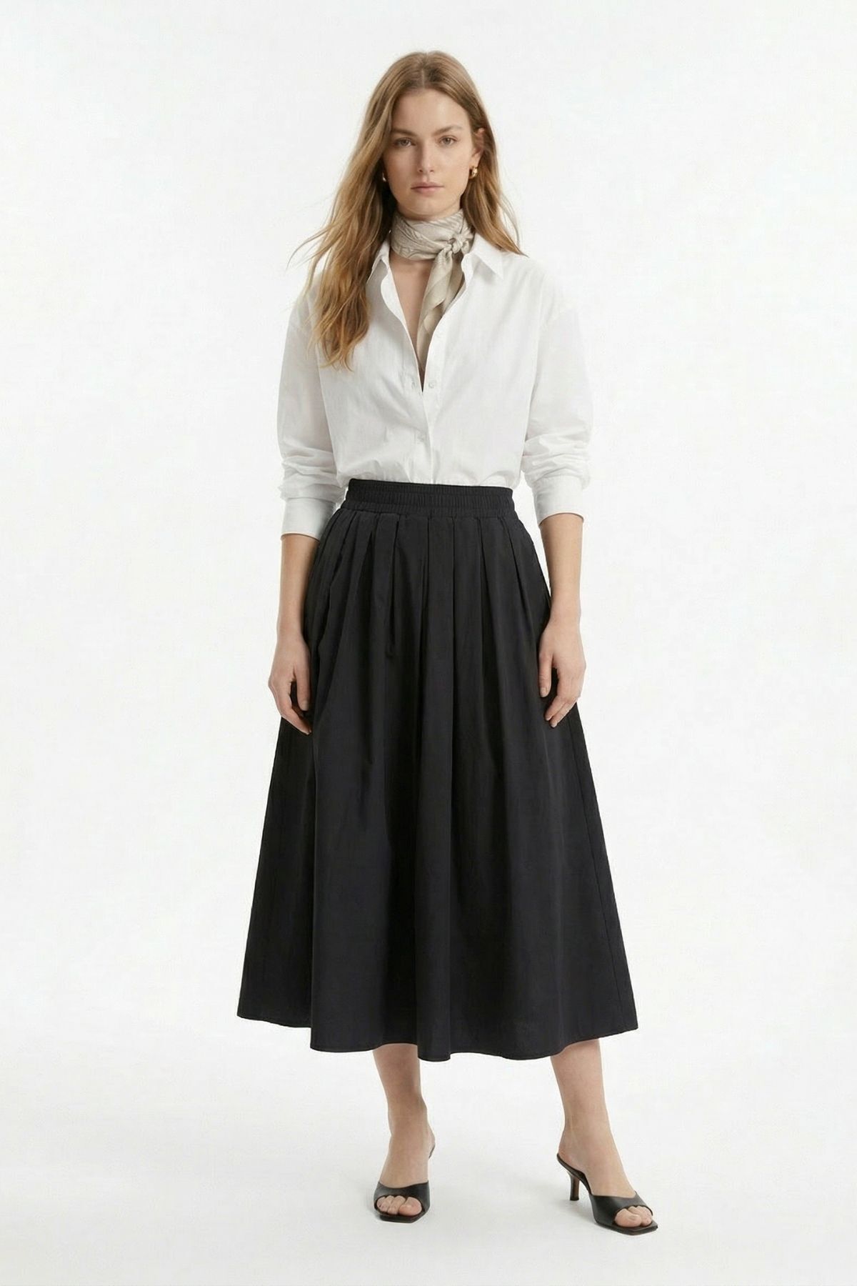 Siyah Bel Lastik Cep Detay Etek 8457A - RAYS (1)