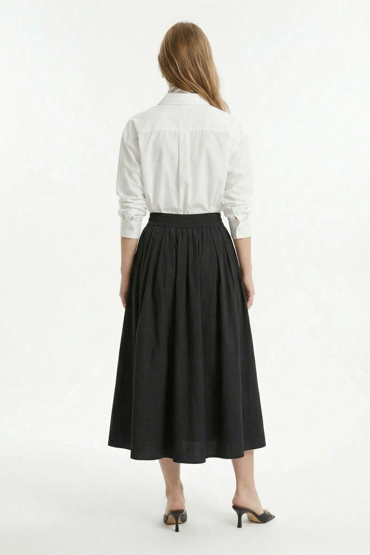 Siyah Bel Lastik Cep Detay Etek 8457A - RAYS