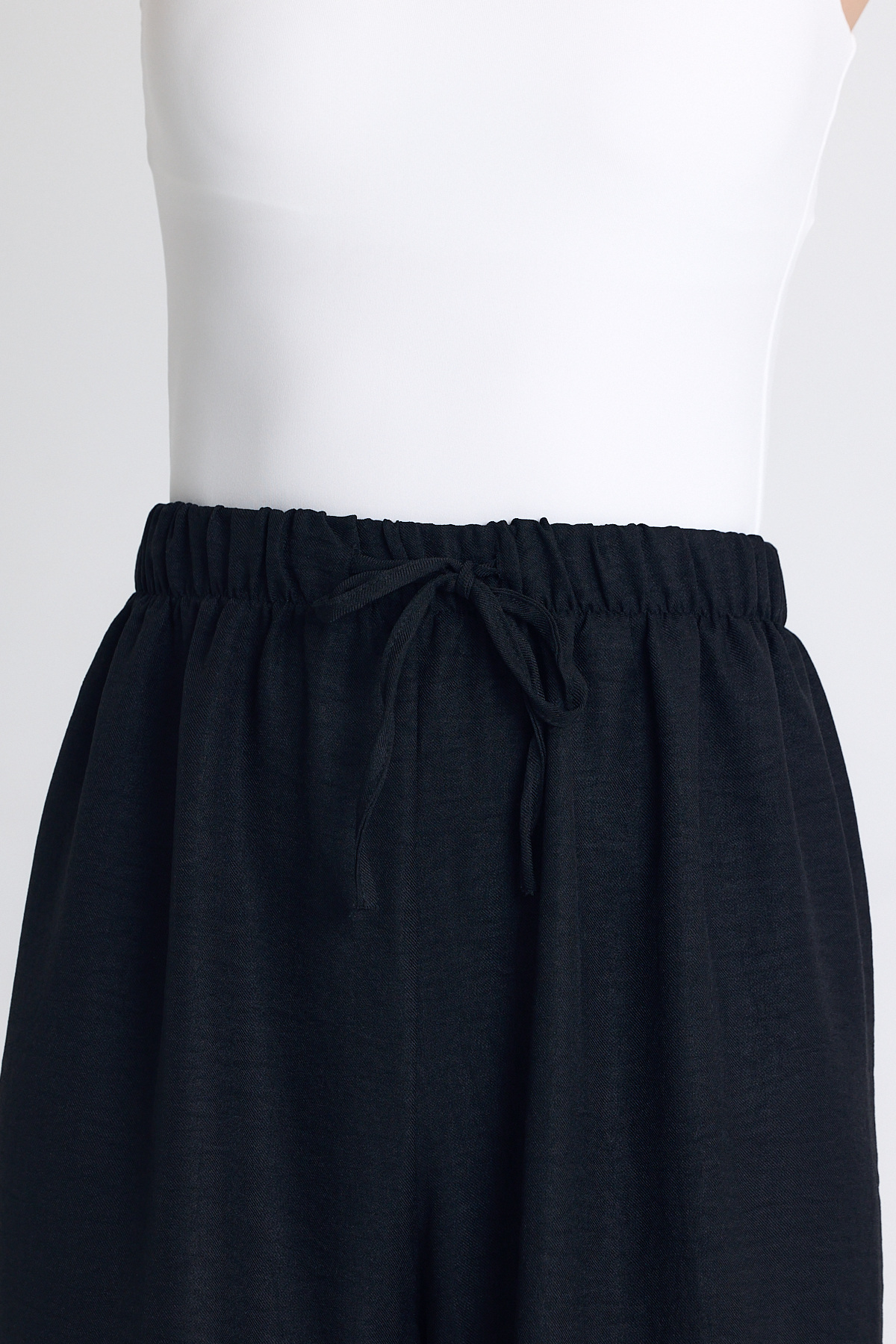 Siyah Bel Lastikli Pamuklu Örme Pantolon 8045A - 4