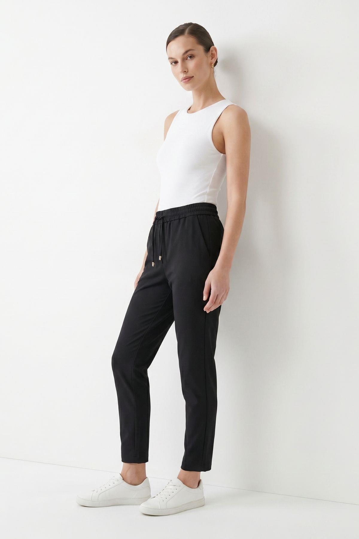 Beli Lastikli Cepli Dar Paça Pantolon 3211 Siyah - RAYS