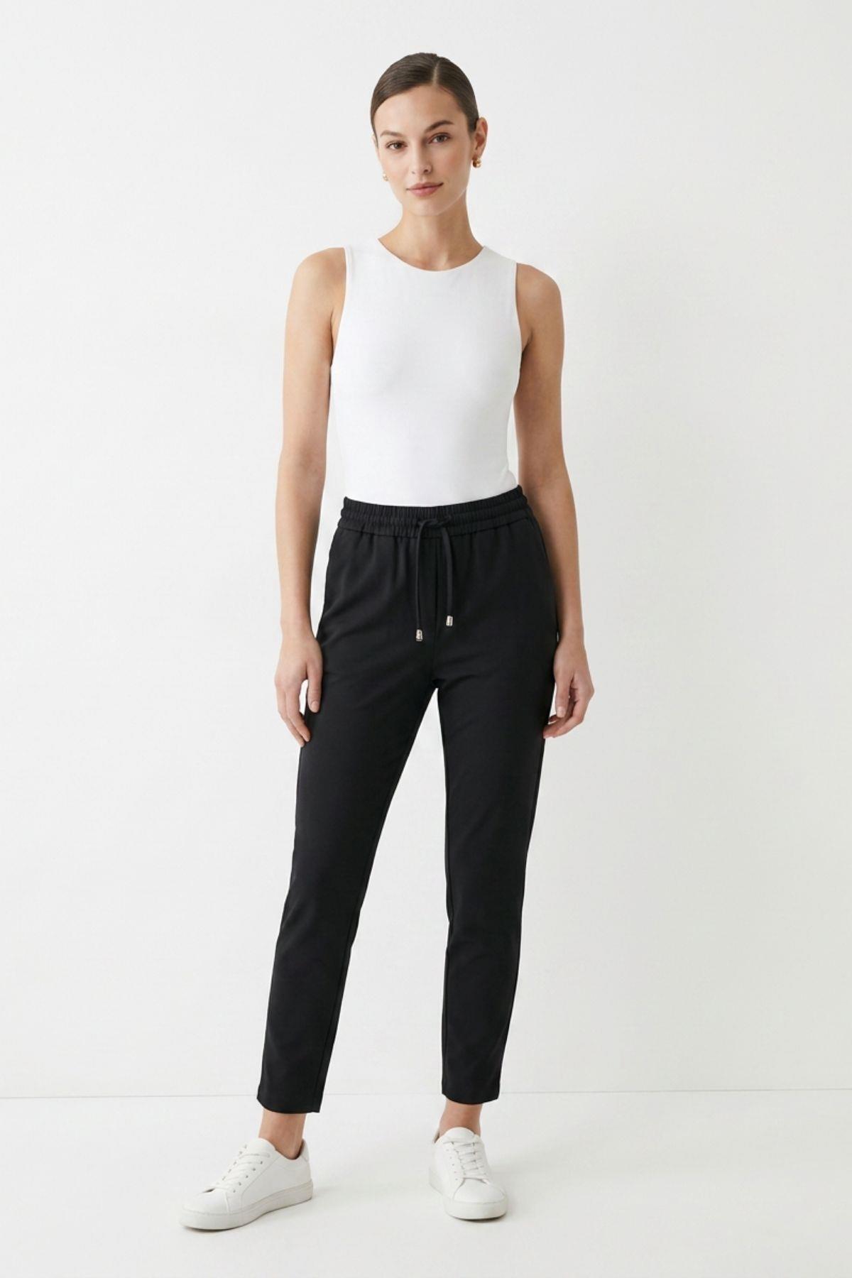 Beli Lastikli Cepli Dar Paça Pantolon 3211 Siyah - RAYS