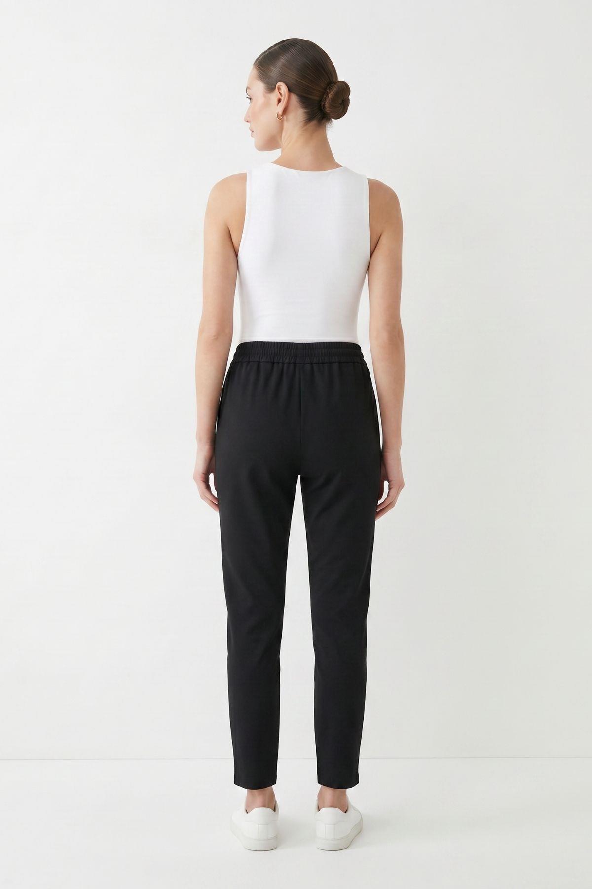 Beli Lastikli Cepli Dar Paça Pantolon 3211 Siyah - RAYS