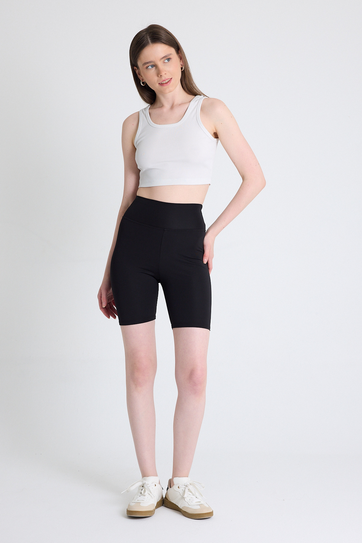 Siyah Biker Şort 3006 - 1