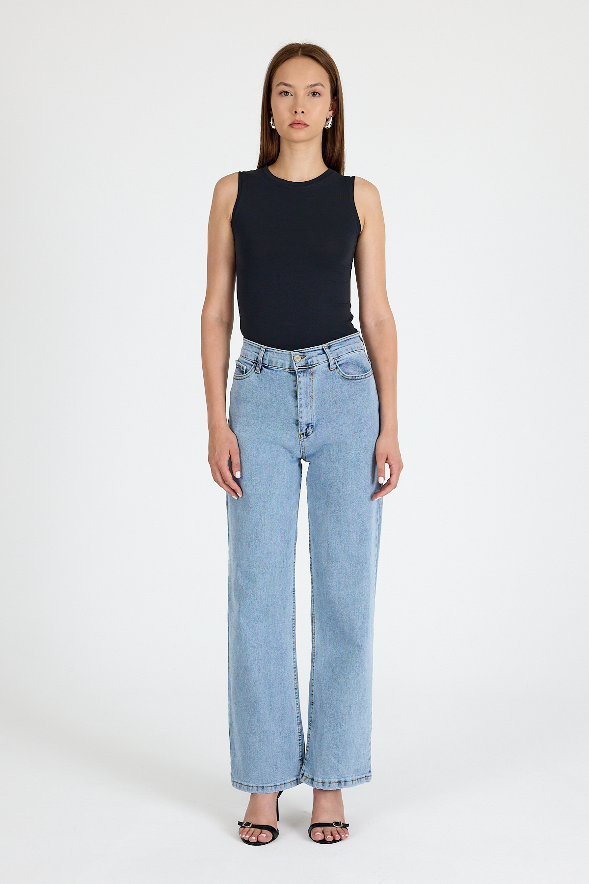 Siyah Bisiklet Yaka Kolsuz Slim Fit Atlet 1663 - 3