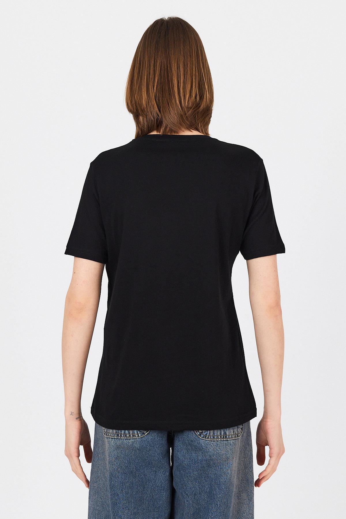 Siyah Change Yazı Kabartmalı Tişört 25227 - 5