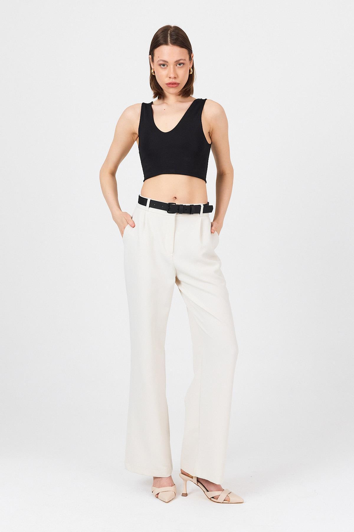 Siyah Çift Köprü Detaylı Kemer 416 - 4