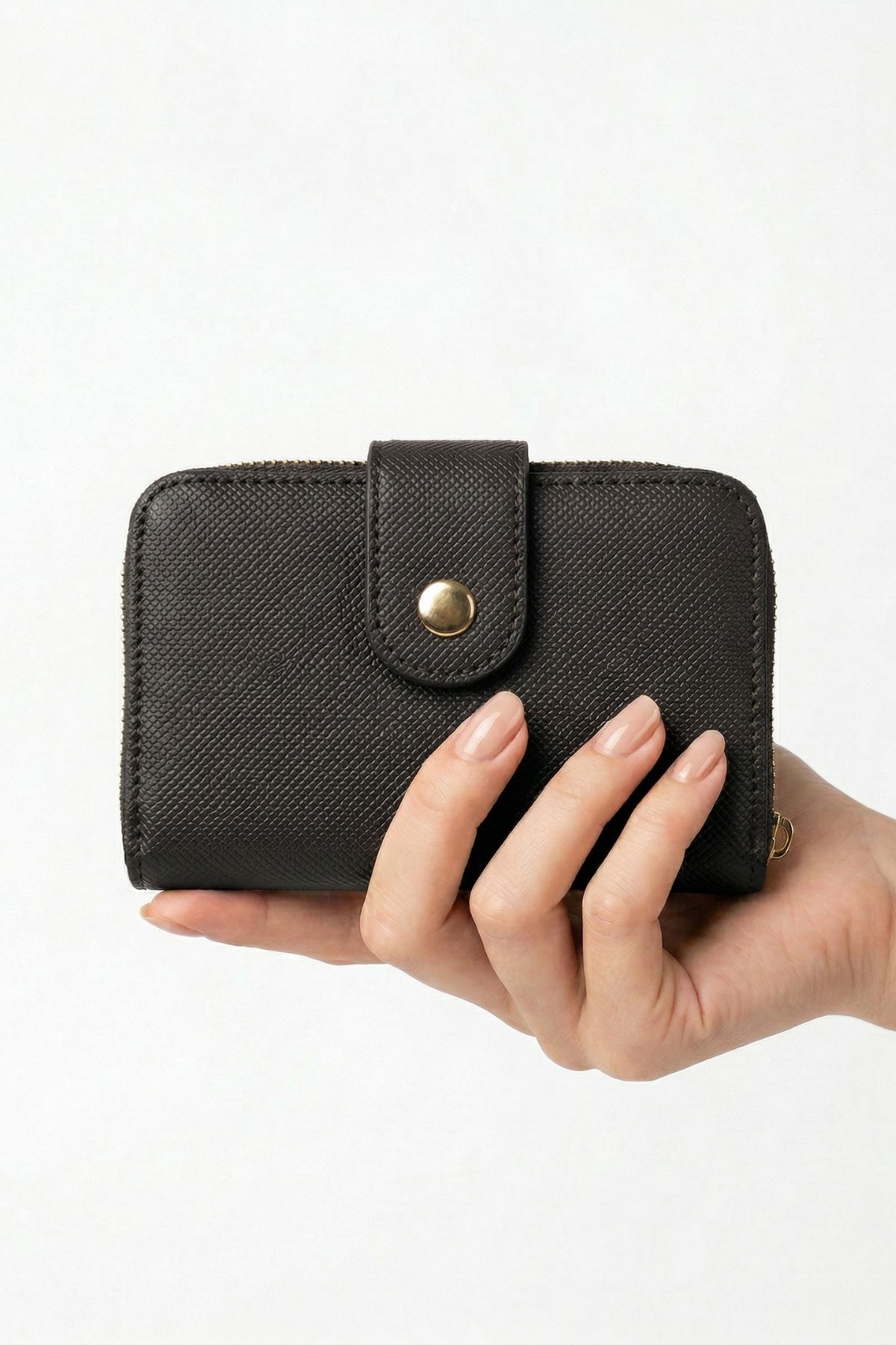 Siyah Çıtçıtlı Fermuarlı Cüzdan 243 - 1