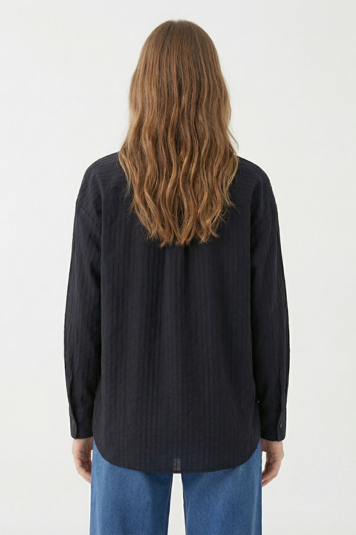 Siyah Çizgi Detay Gömlek 7517 - RAYS