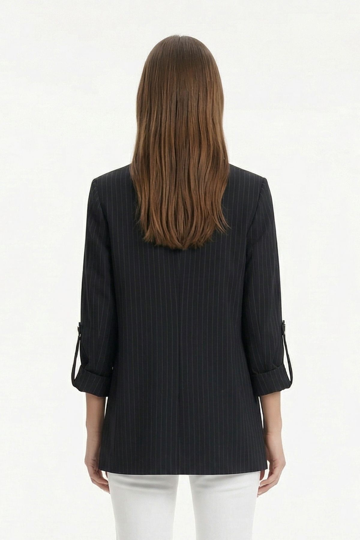 Siyah Çizgili Kol Apolet Detay Ceket 1616 - 3