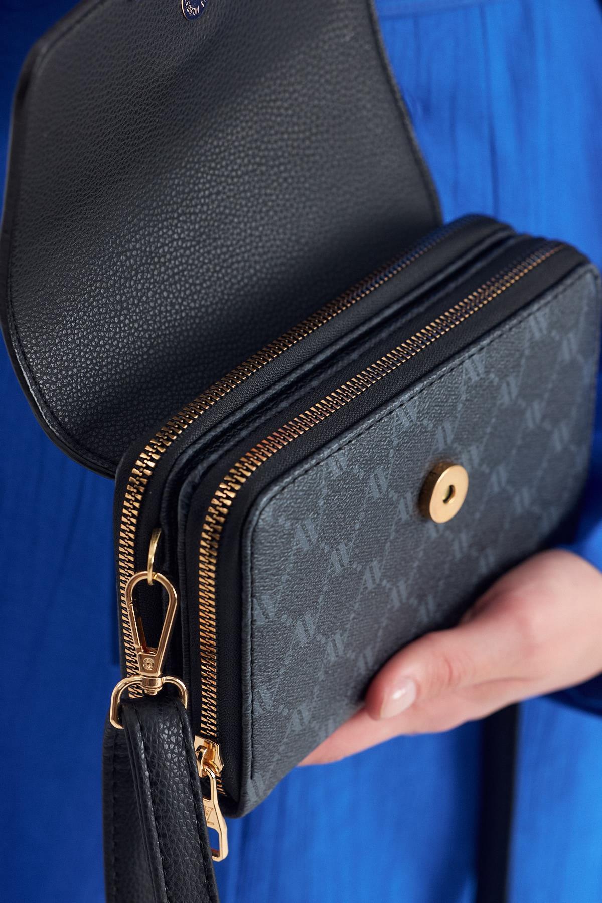 Siyah Desenli Omuz Çantası 381 - RAYS