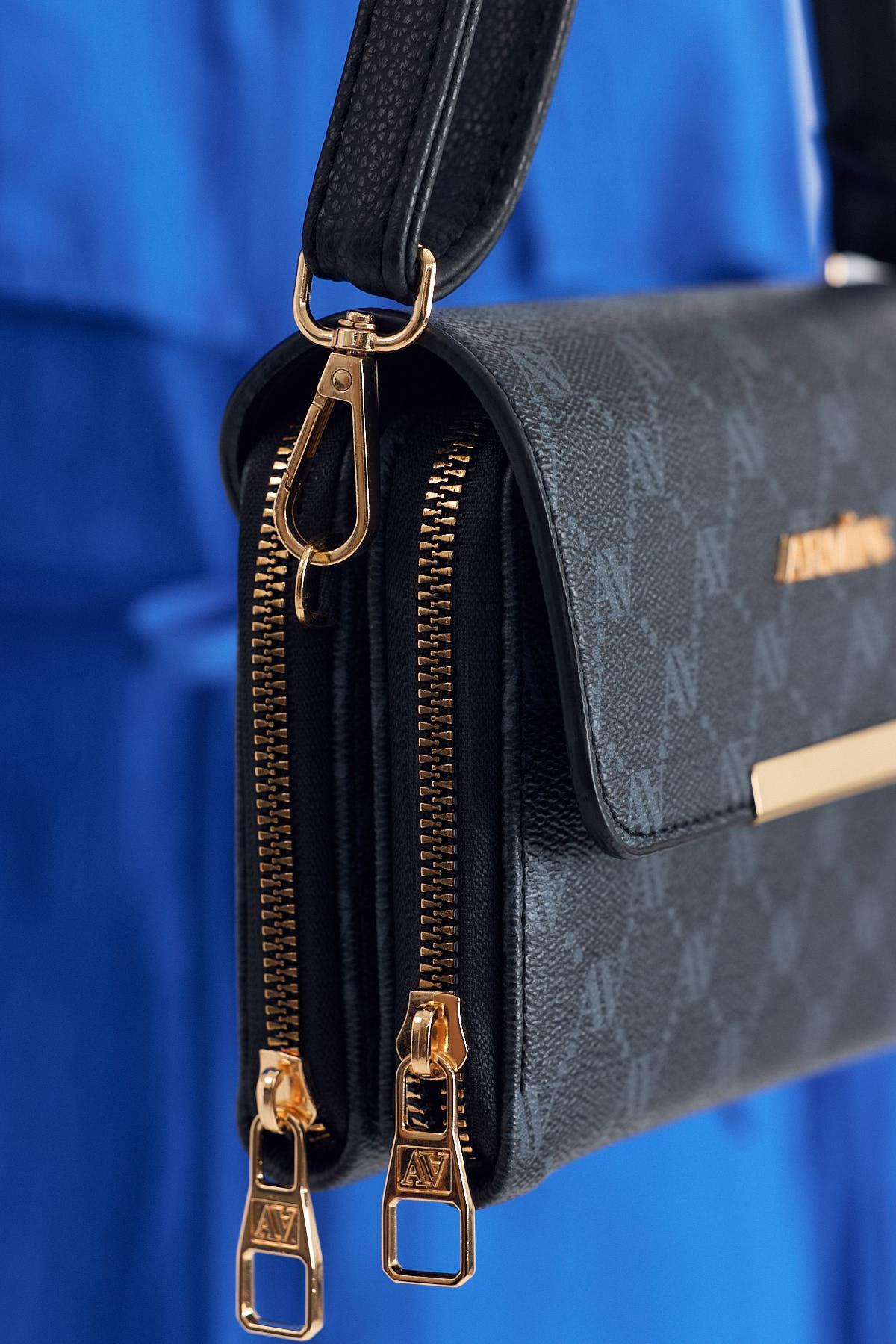 Siyah Desenli Omuz Çantası 381 - 8