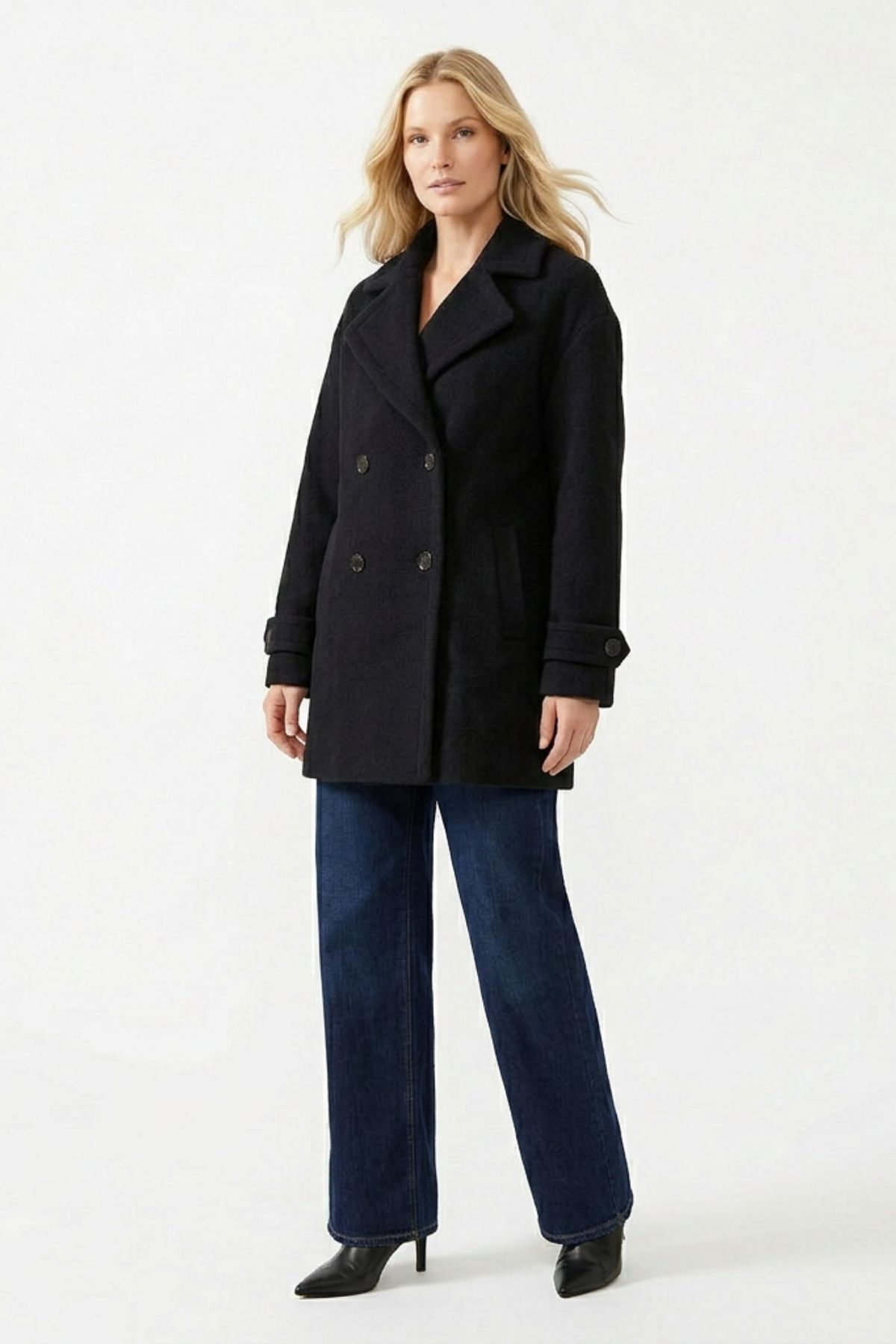 Siyah Düğmeli Cepli Kaban 1810 - RAYS