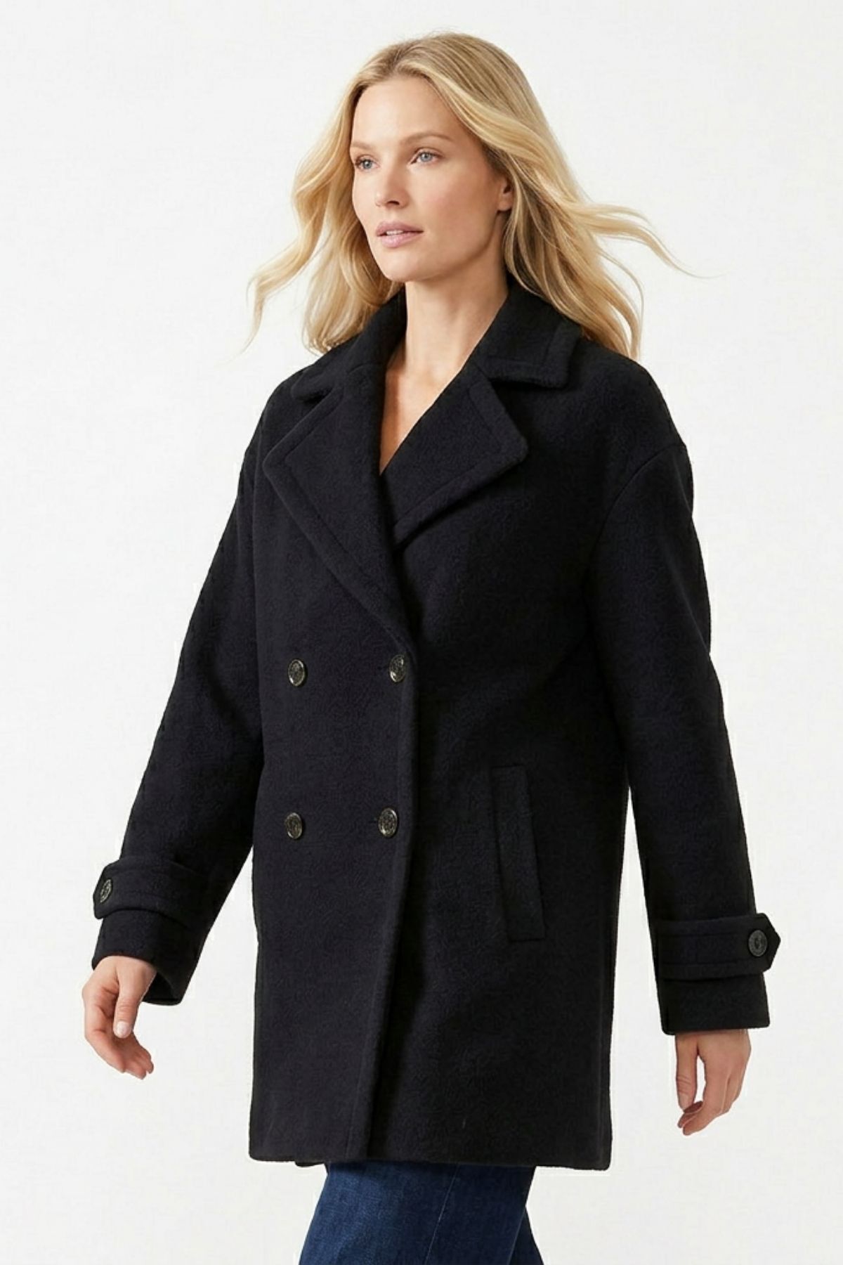 Siyah Düğmeli Cepli Kaban 1810 - RAYS (1)