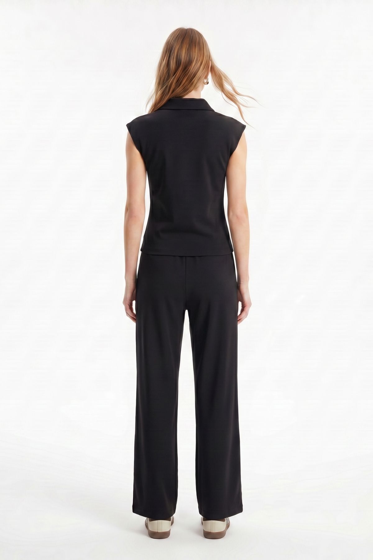 Siyah Fermuarlı Bluz Pantolon Takım 2796 - RAYS