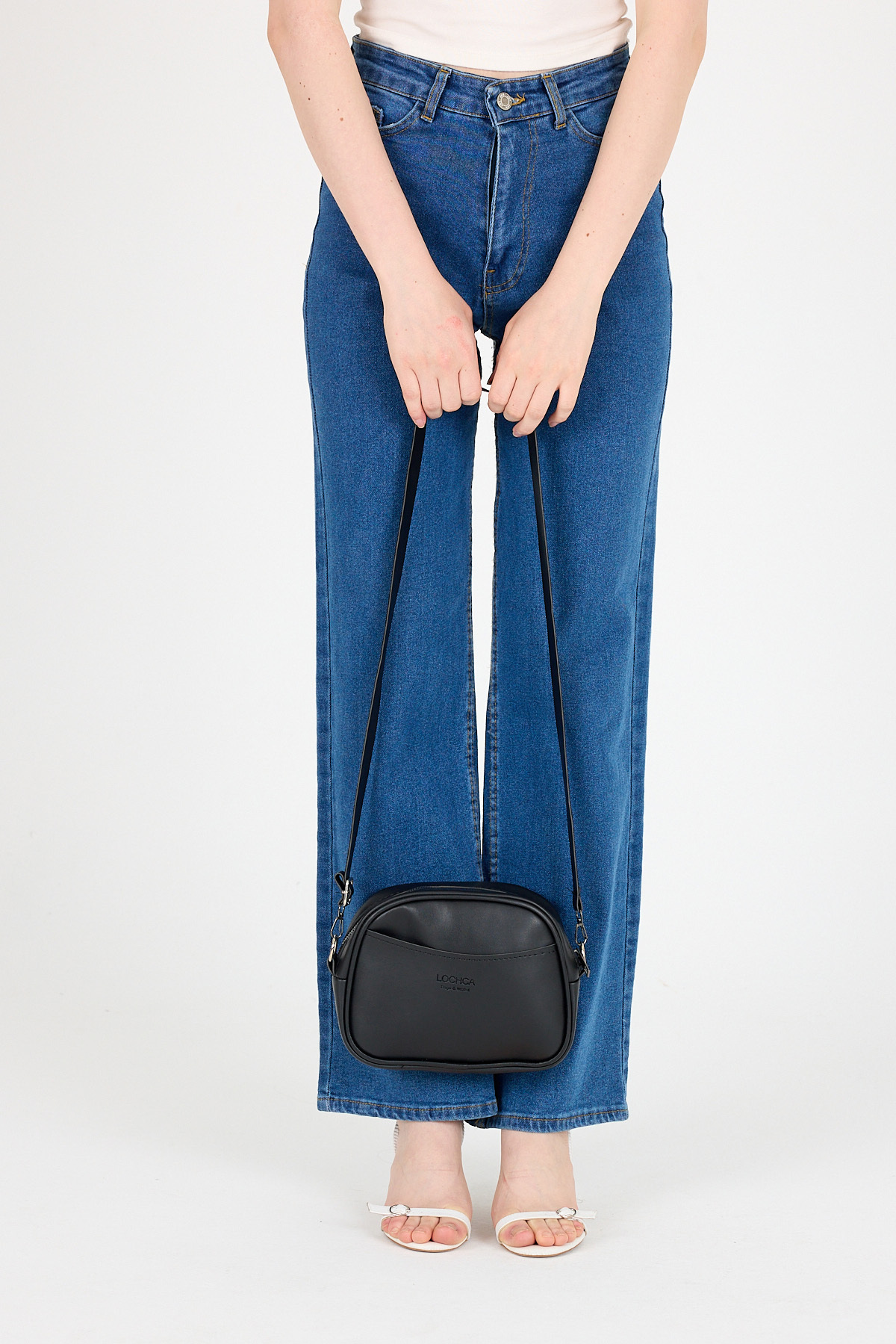 Siyah Fermuarlı Çapraz Askılı Omuz Çantası 9213 - RAYS (1)