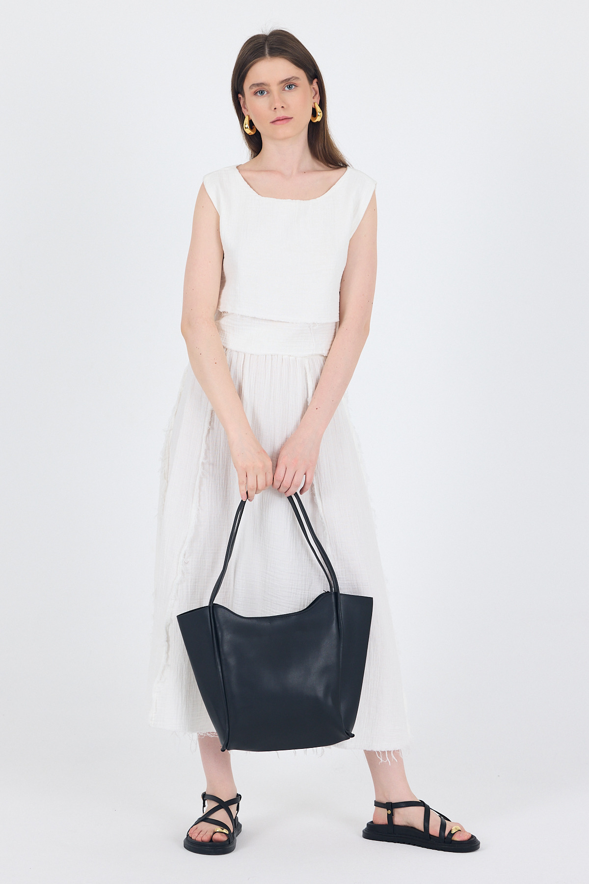 Siyah Fermuarlı Omuz Çantası 9208 - RAYS