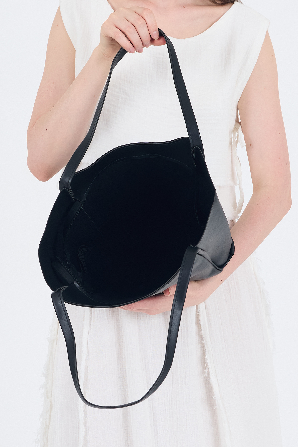 Siyah Fermuarlı Omuz Çantası 9208 - RAYS