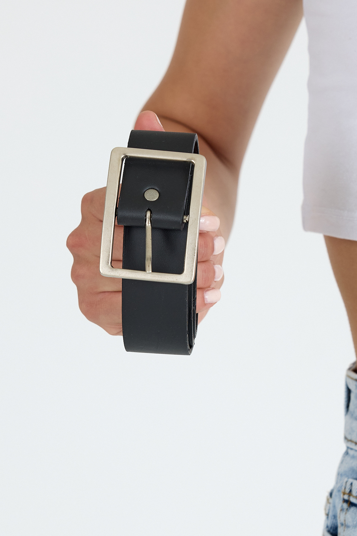 Siyah Gümüş Toka Detaylı Kemer 427 - 4