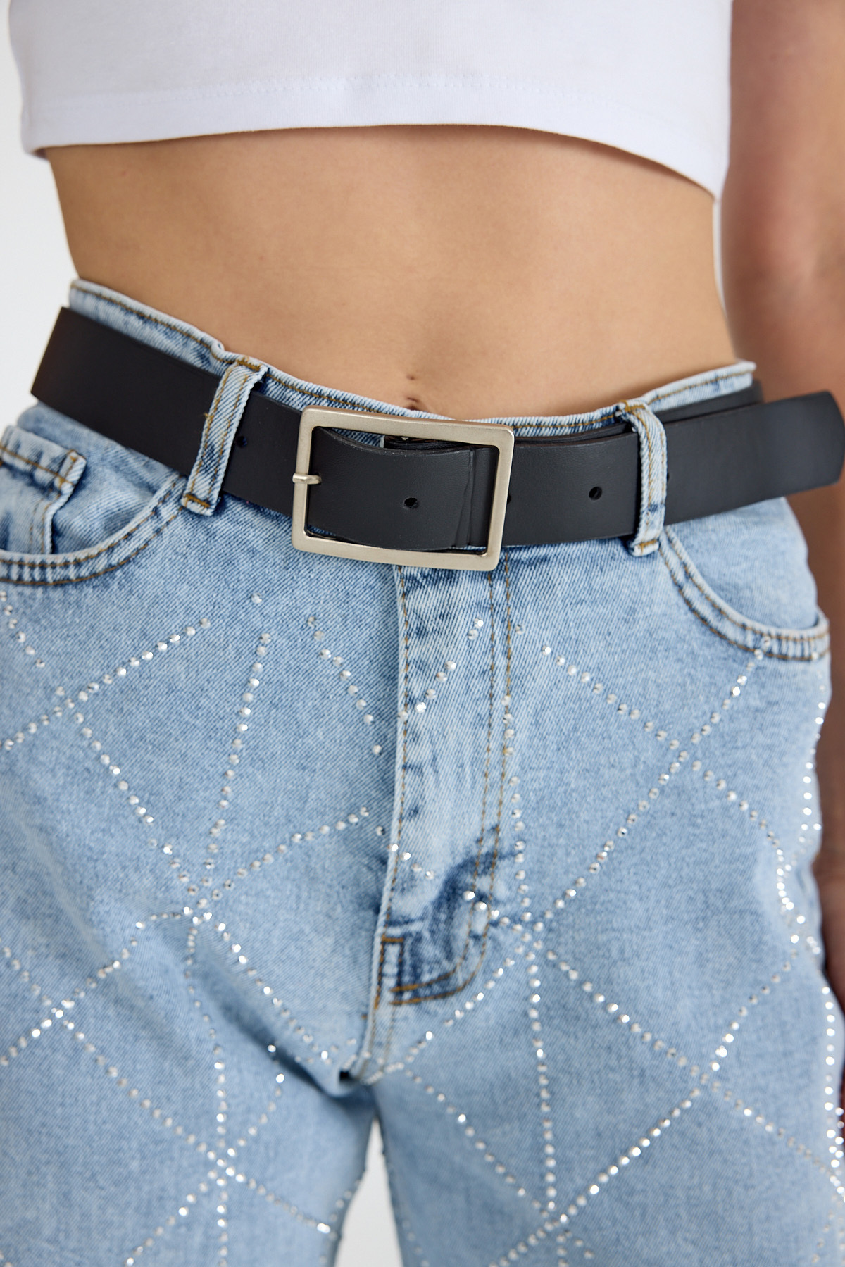 Siyah Gümüş Toka Detaylı Kemer 427 