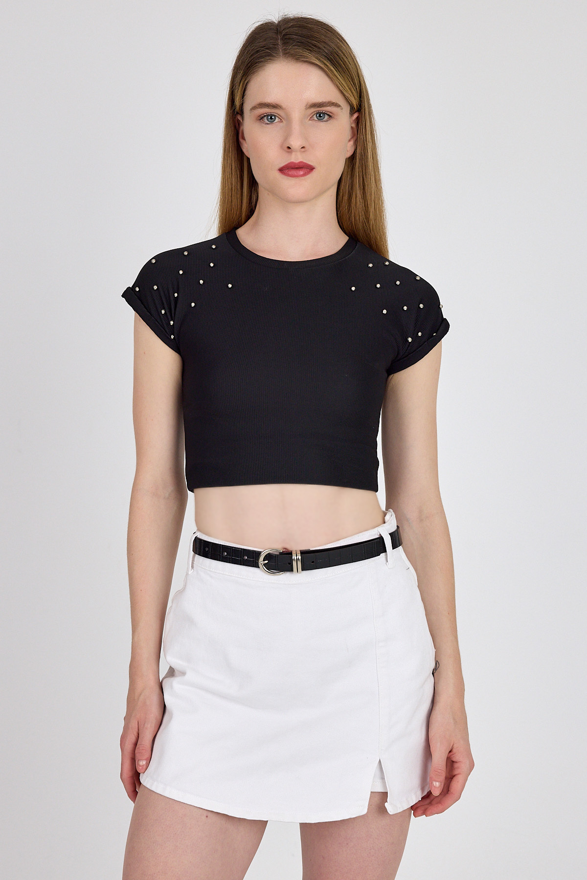 Siyah Gümüş Tokalı Kemer 425 - RAYS