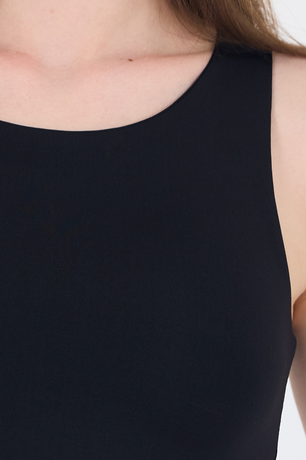 Siyah Halter Yaka Vücuda Oturan Alttan Çıtçıtlı Body 9198M - 4