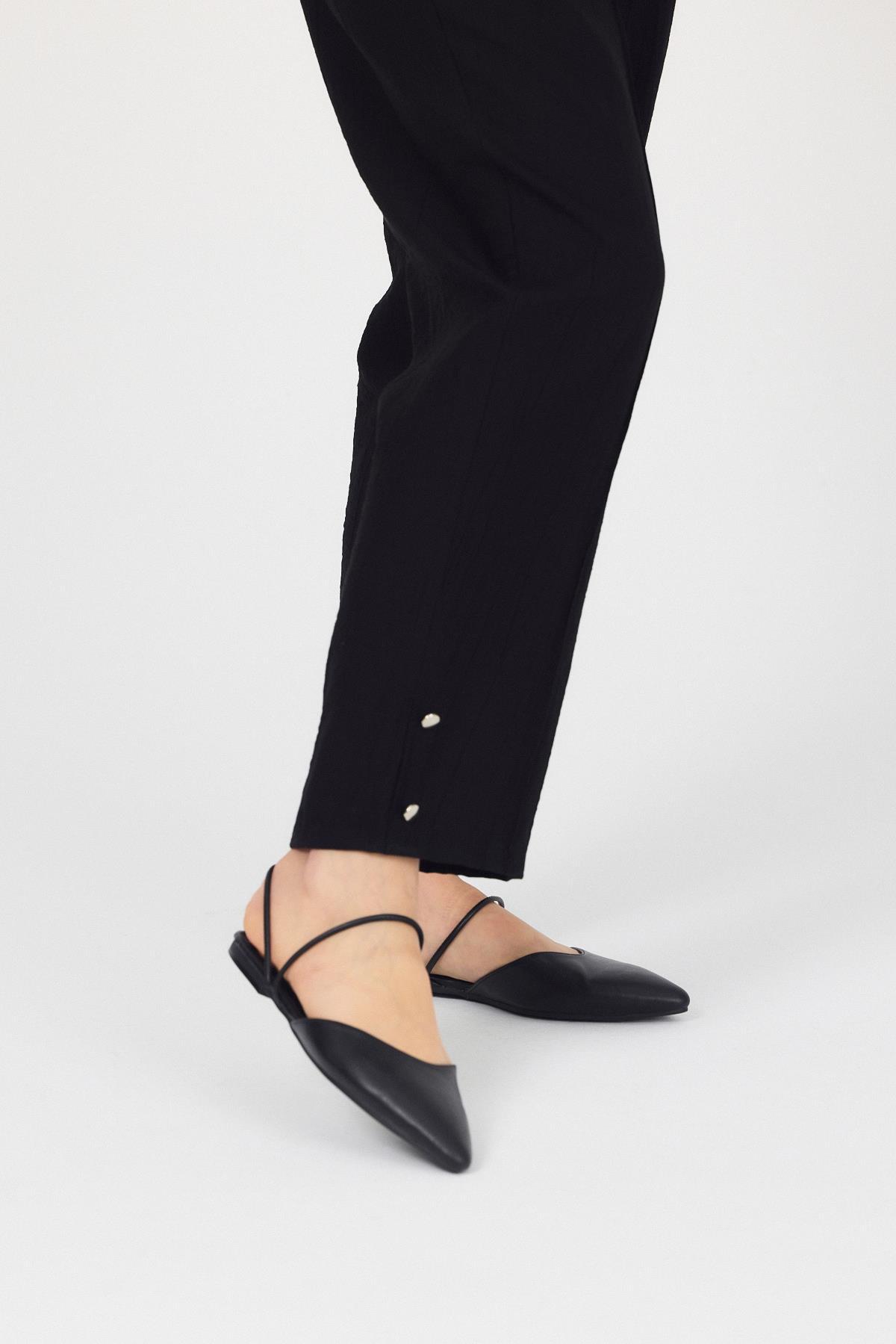 Siyah Kapüşonlu Düğmeli İkili Takım 4585A - 7