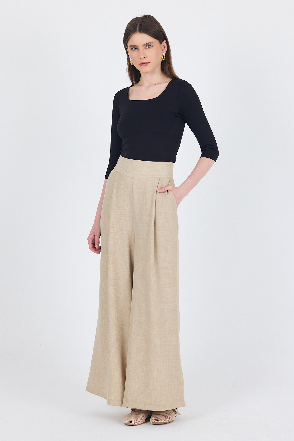 Siyah Kare Yaka Örme Body 9193M - RAYS