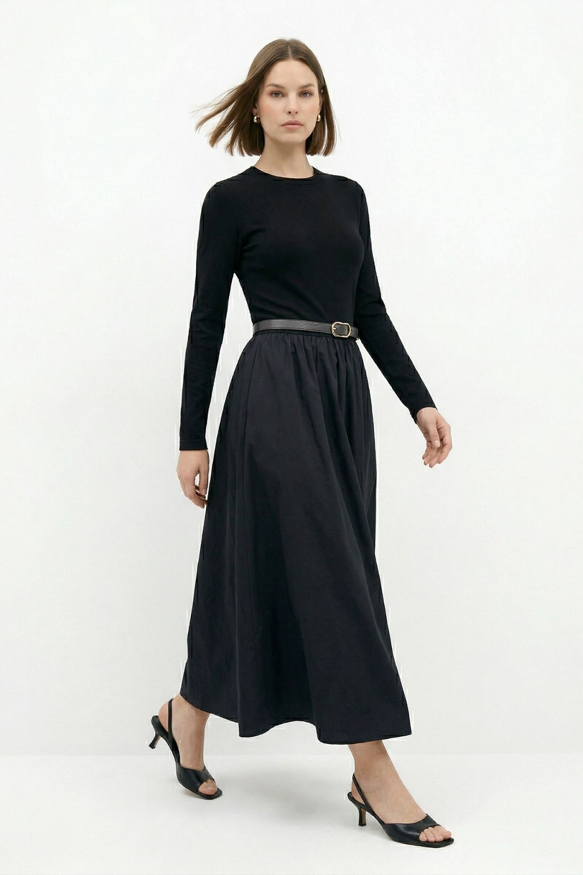 Siyah Kemerli Mevlana Etek 0455 - 1