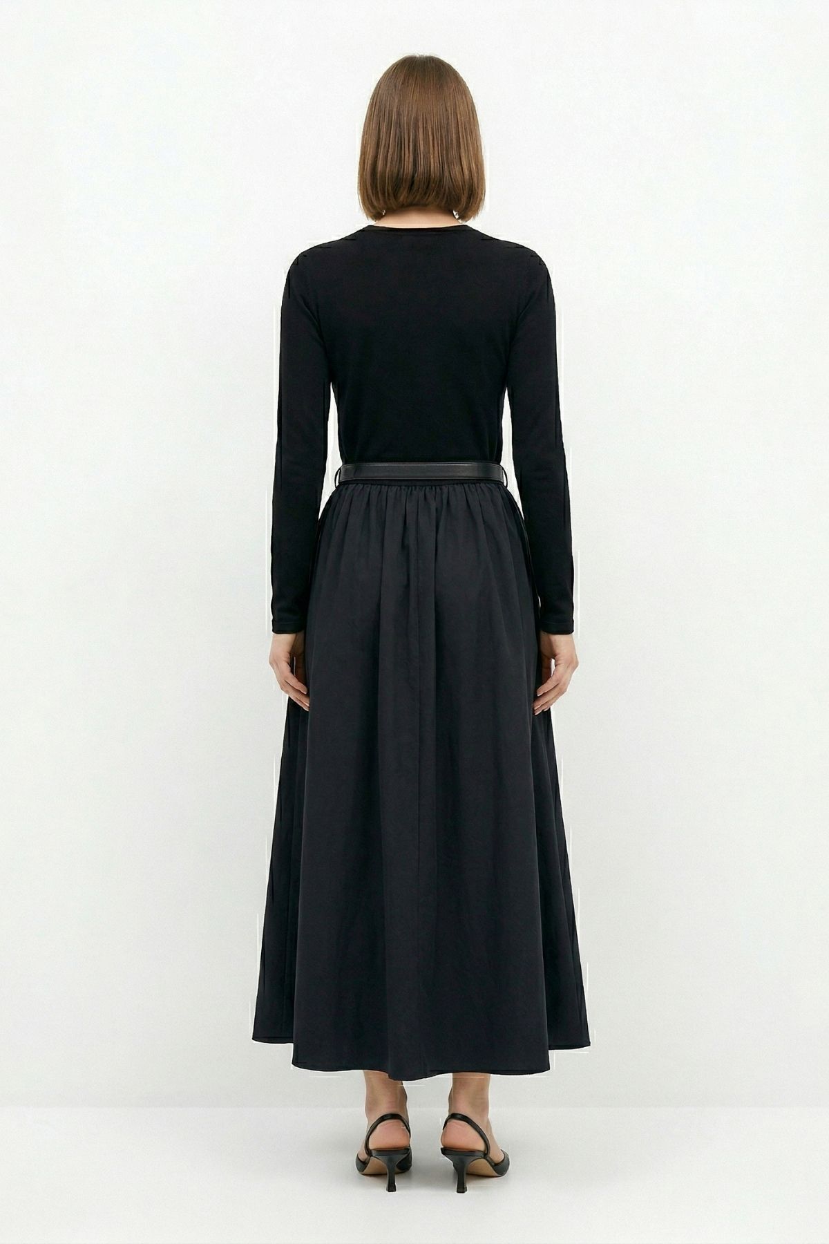 Siyah Kemerli Mevlana Etek 0455 - 3