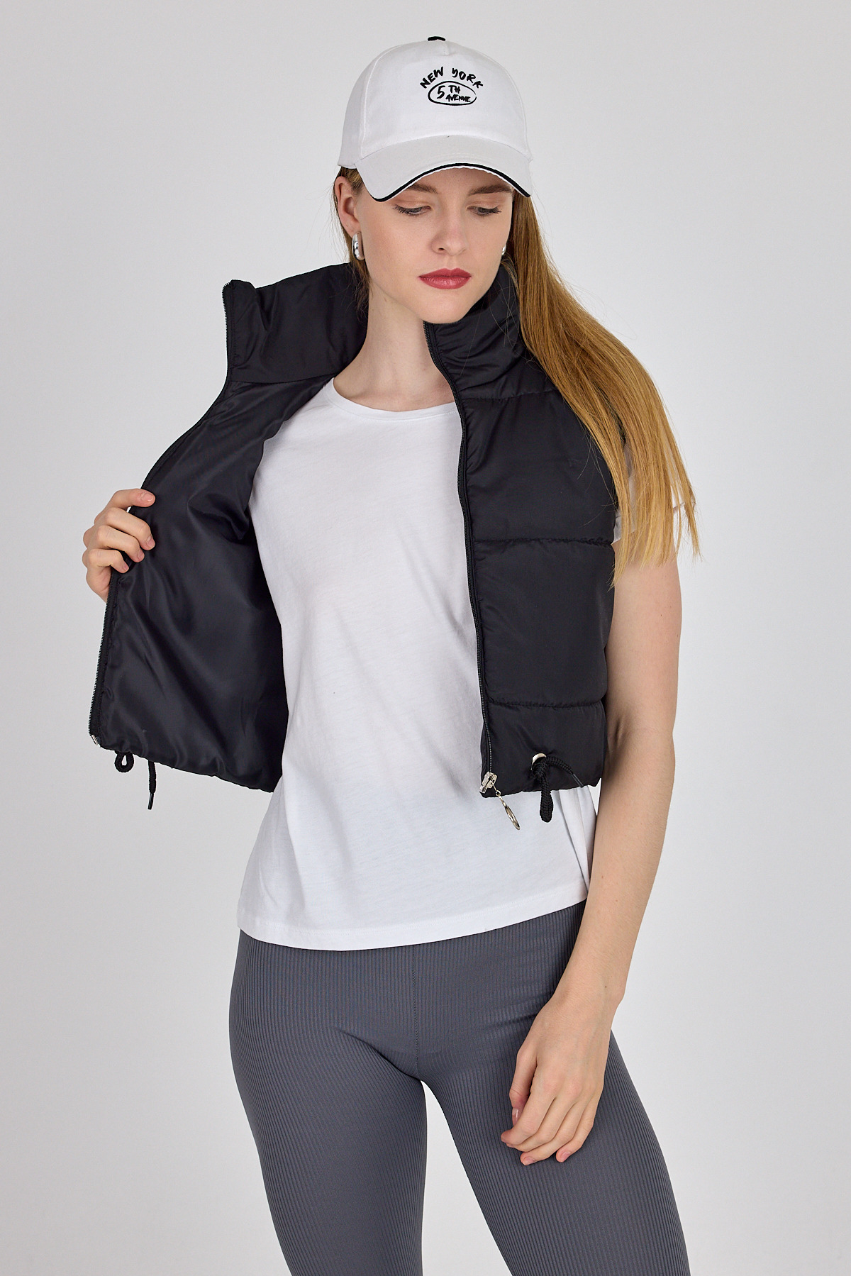 Siyah Kısa Şişme Yelek 7200 - 6