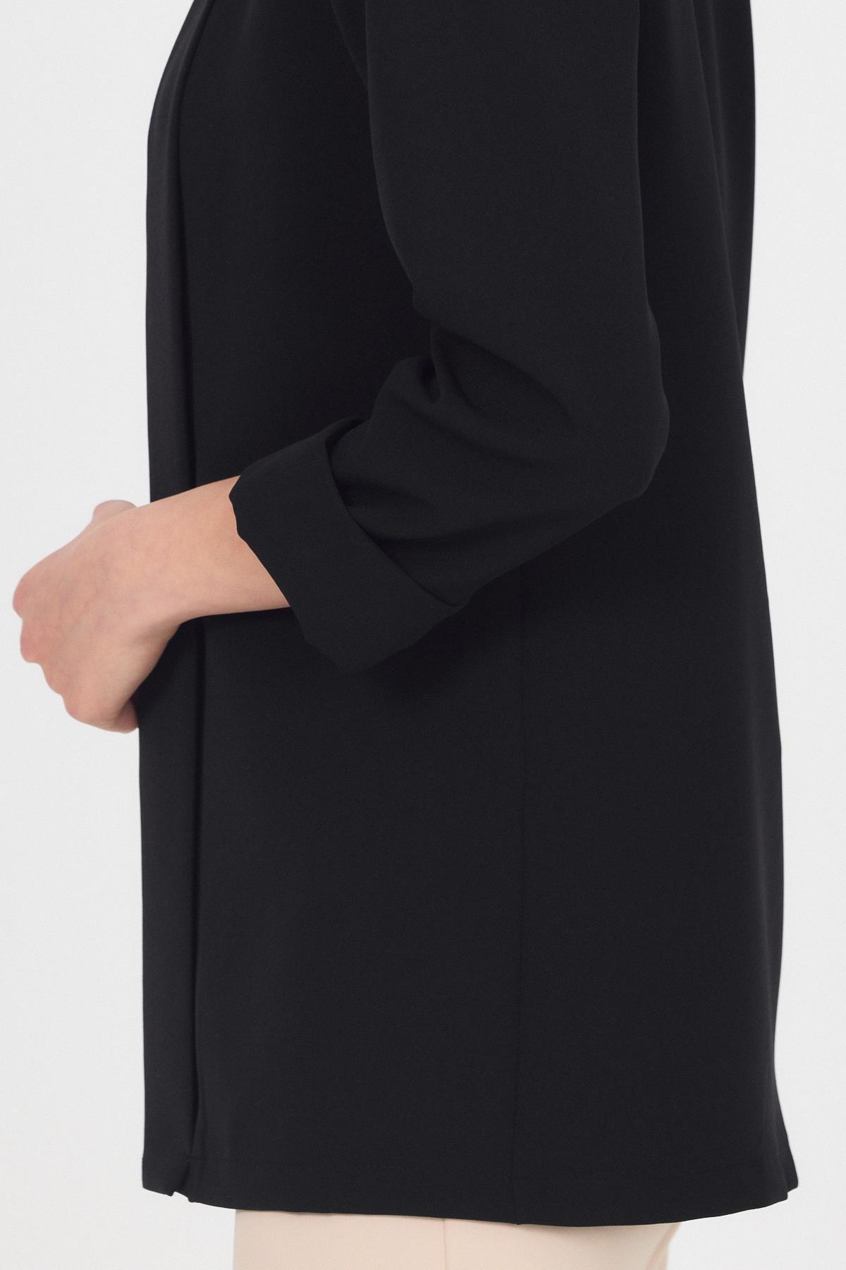 Siyah Kol Katlama Detay Önü Açık Ceket 3456 - 6