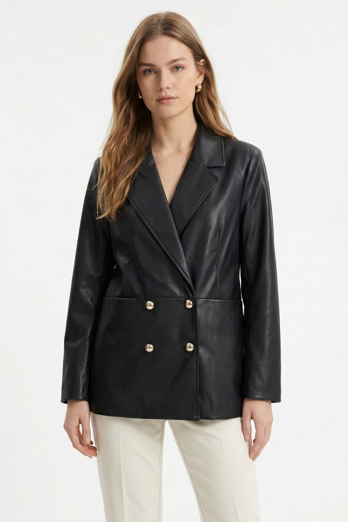 Siyah Leopar Garnili Cepli Deri Ceket 1929 - RAYS