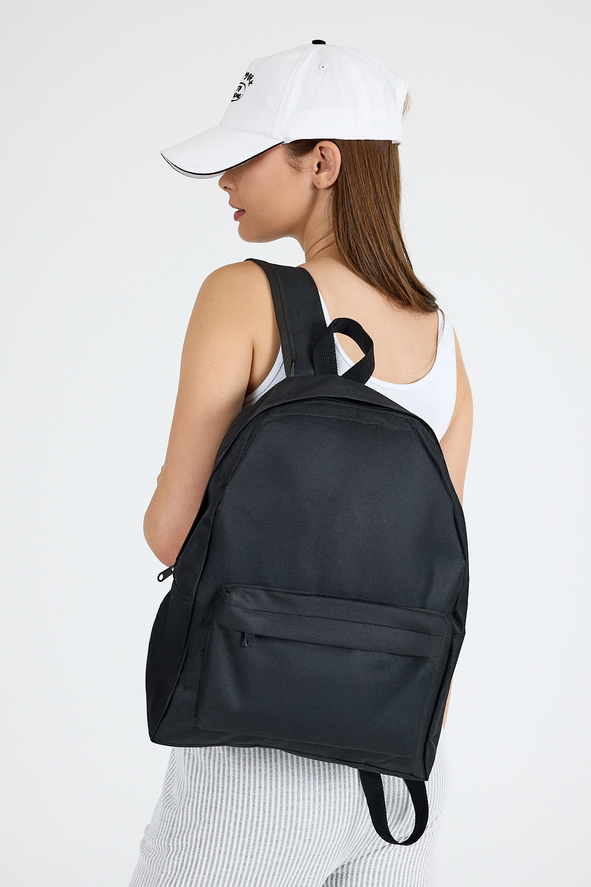 Siyah Ön Cepli Sırt Çantası 9219 - 6