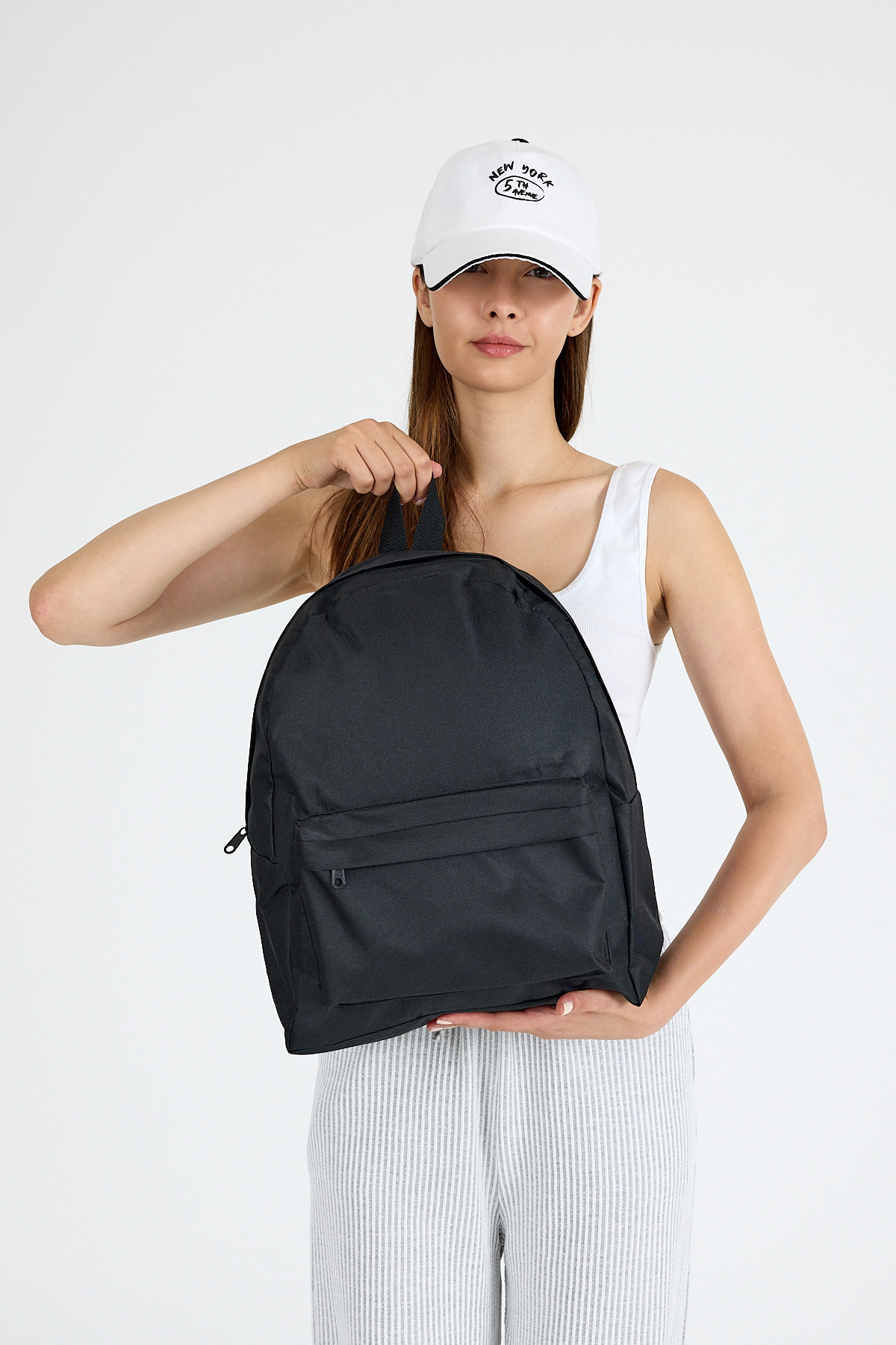 Siyah Ön Cepli Sırt Çantası 9219 - RAYS