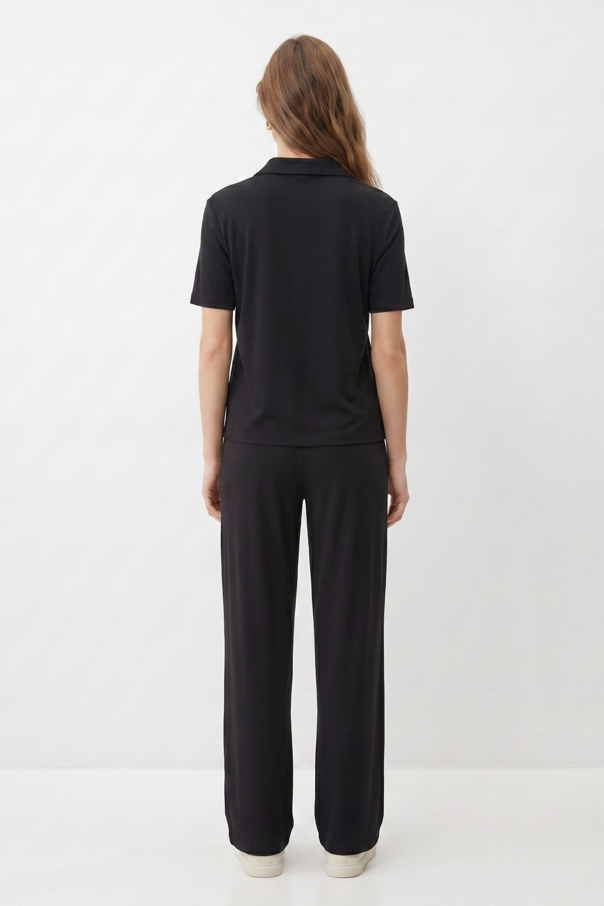 Polo Yaka Pantolon Takım 8440A Siyah - RAYS