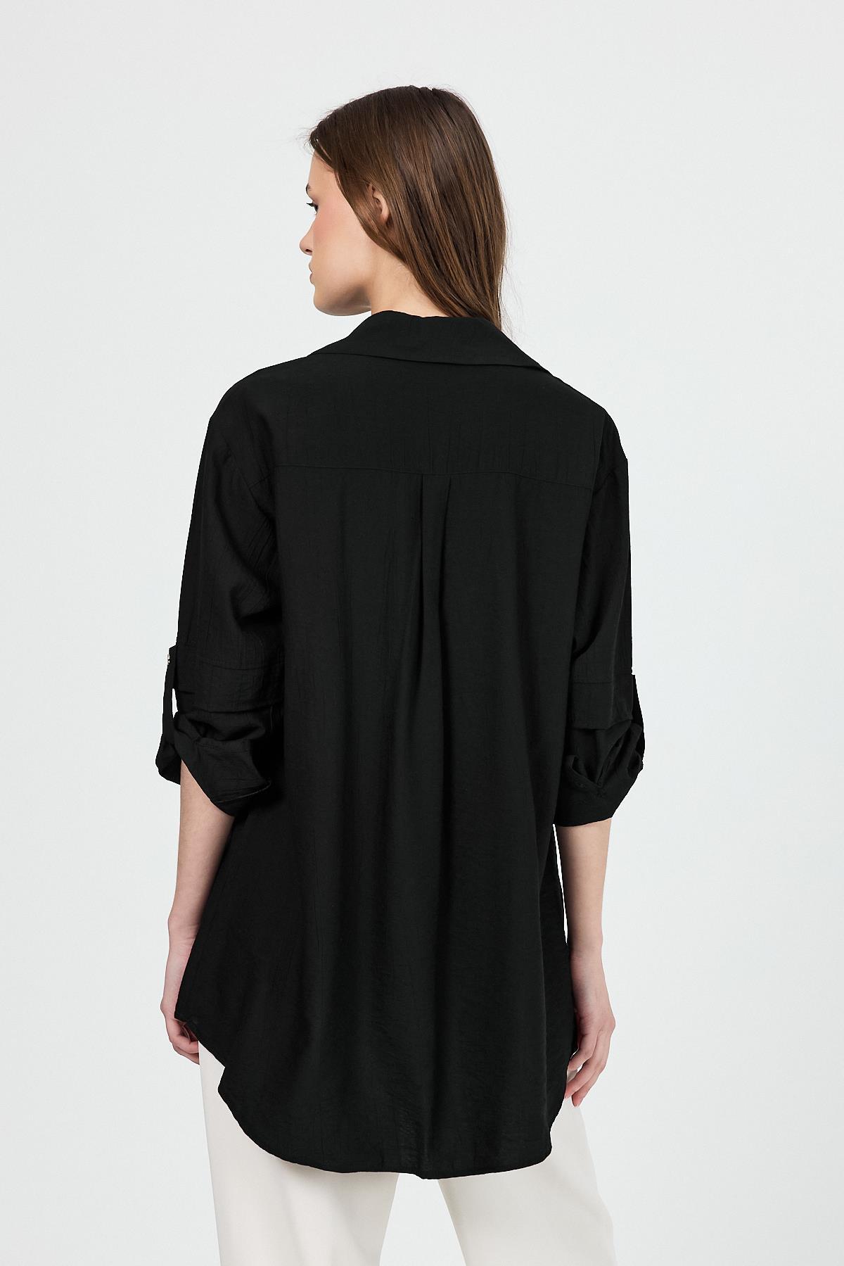 Siyah Tek Cepli Tunik 4237A - 5