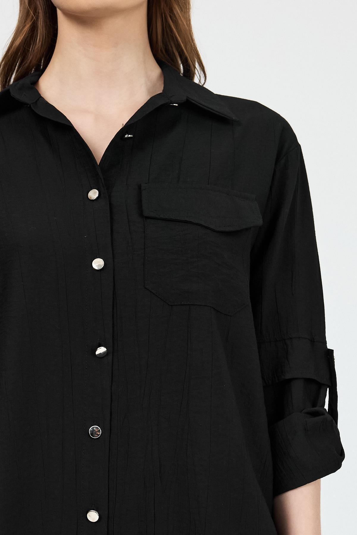 Siyah Tek Cepli Tunik 4237A - 4