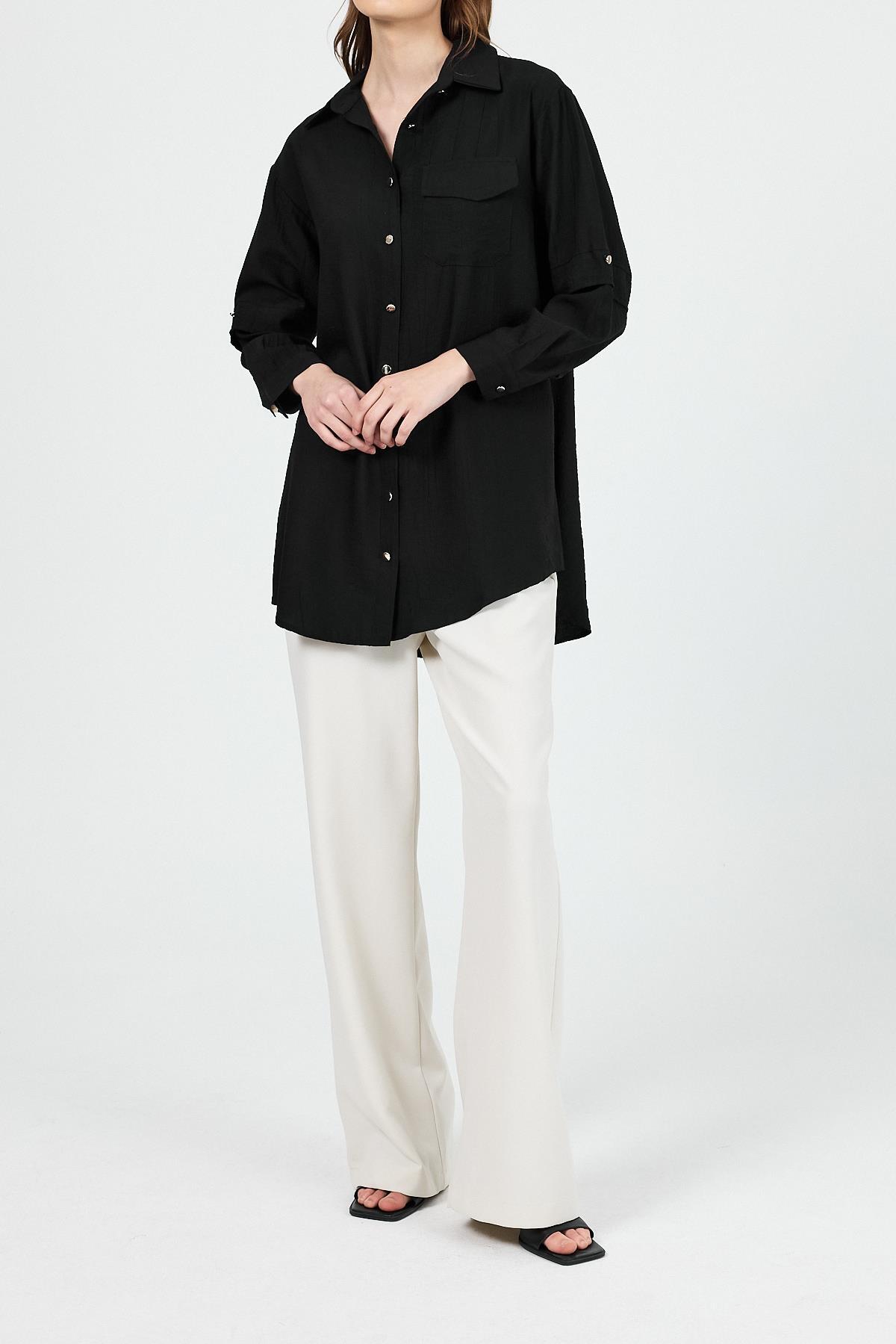 Siyah Tek Cepli Tunik 4237A - 6