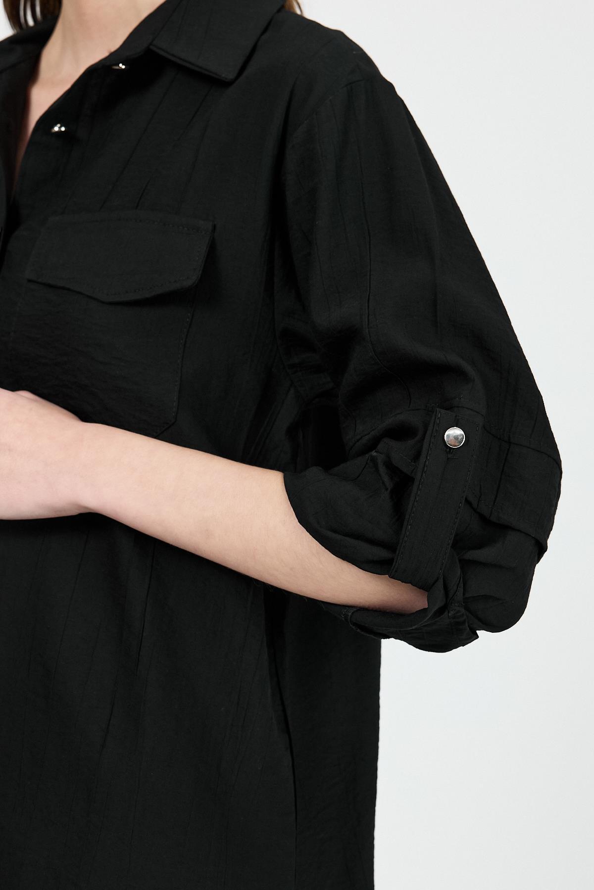 Siyah Tek Cepli Tunik 4237A - 8