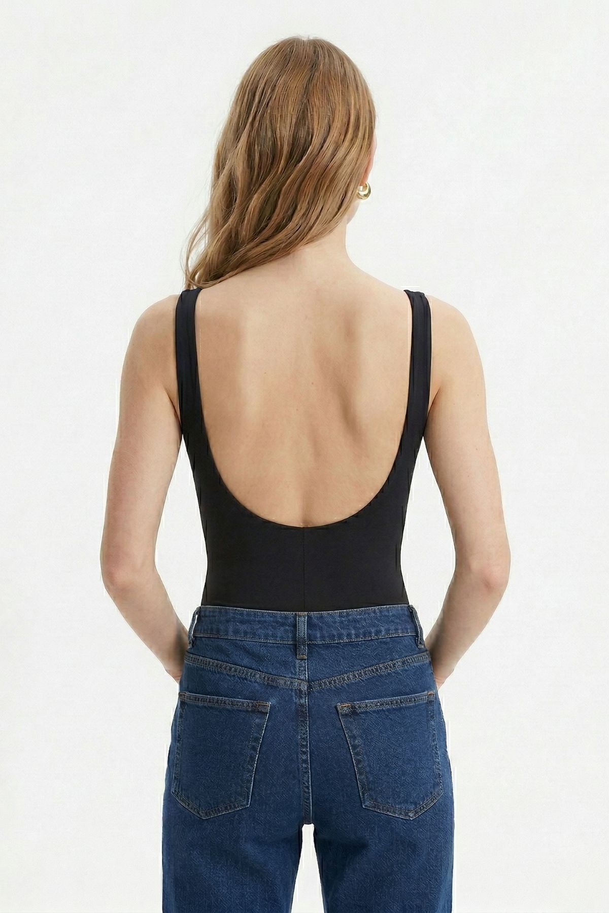 Siyah U Yaka Zıbınlı Atlet 5087 - RAYS