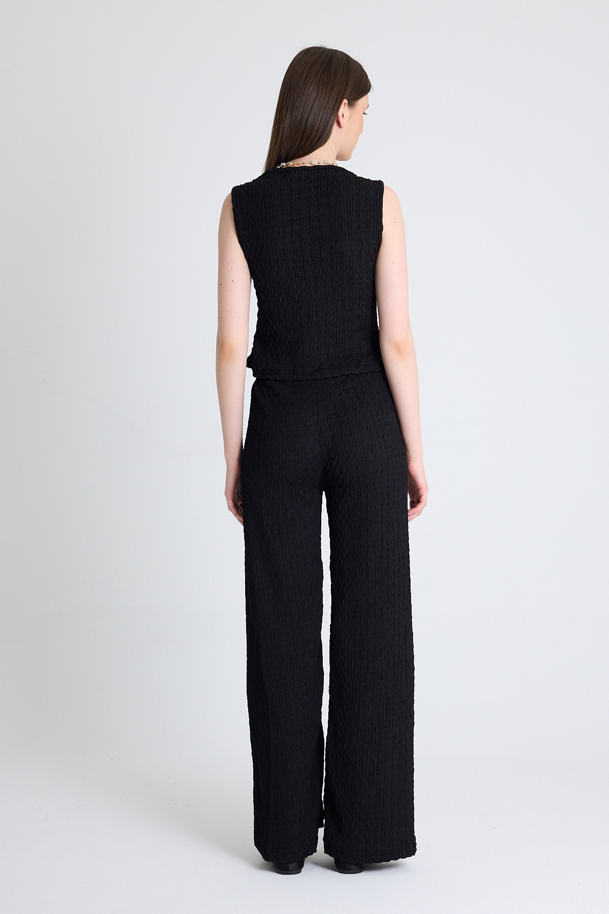 Siyah V Yaka Yelek ve Pantolon Takımı 3000 - 5