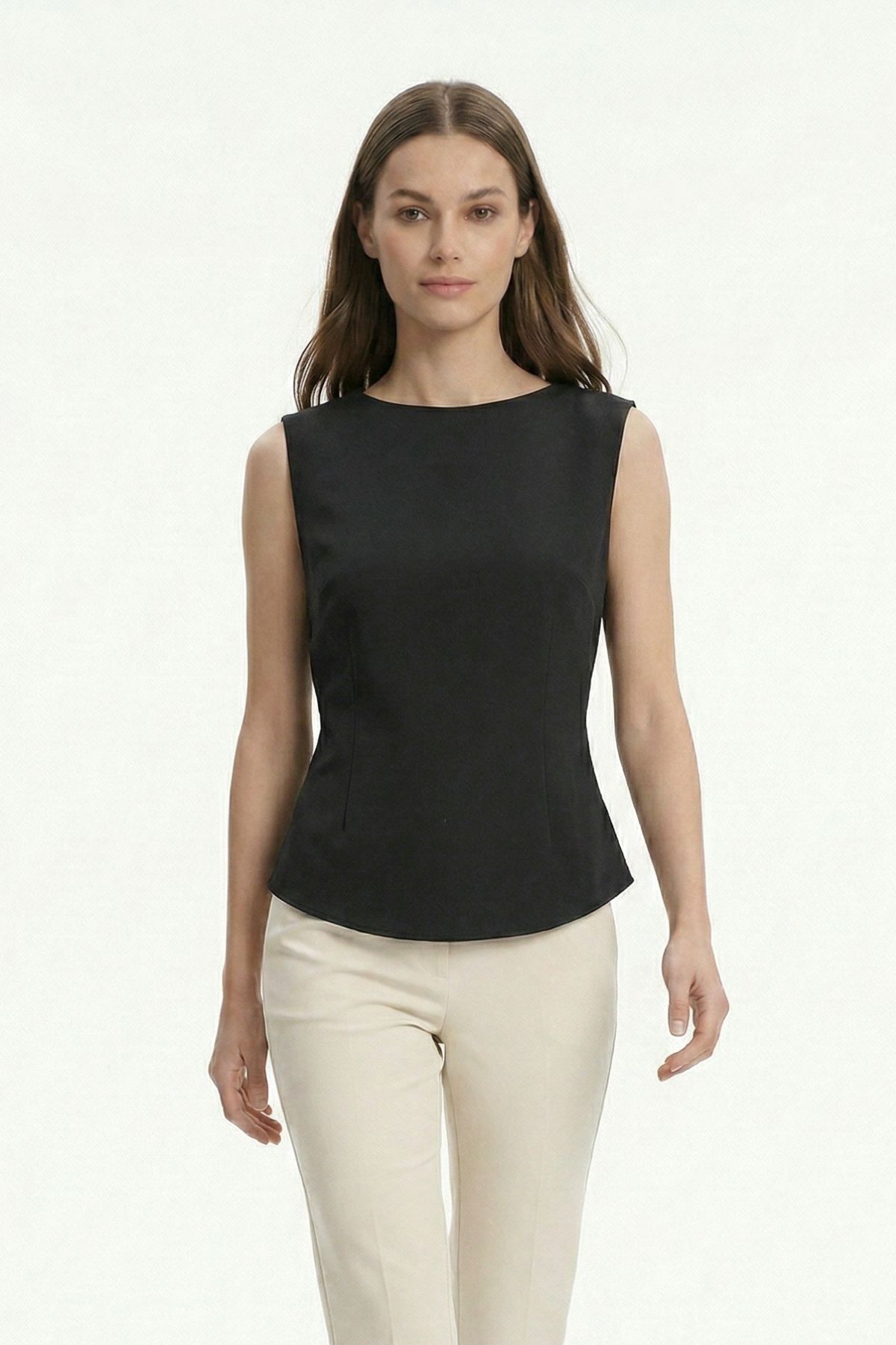 Siyah Vatkalı Bisiklet Yaka Bluz 2820 - RAYS