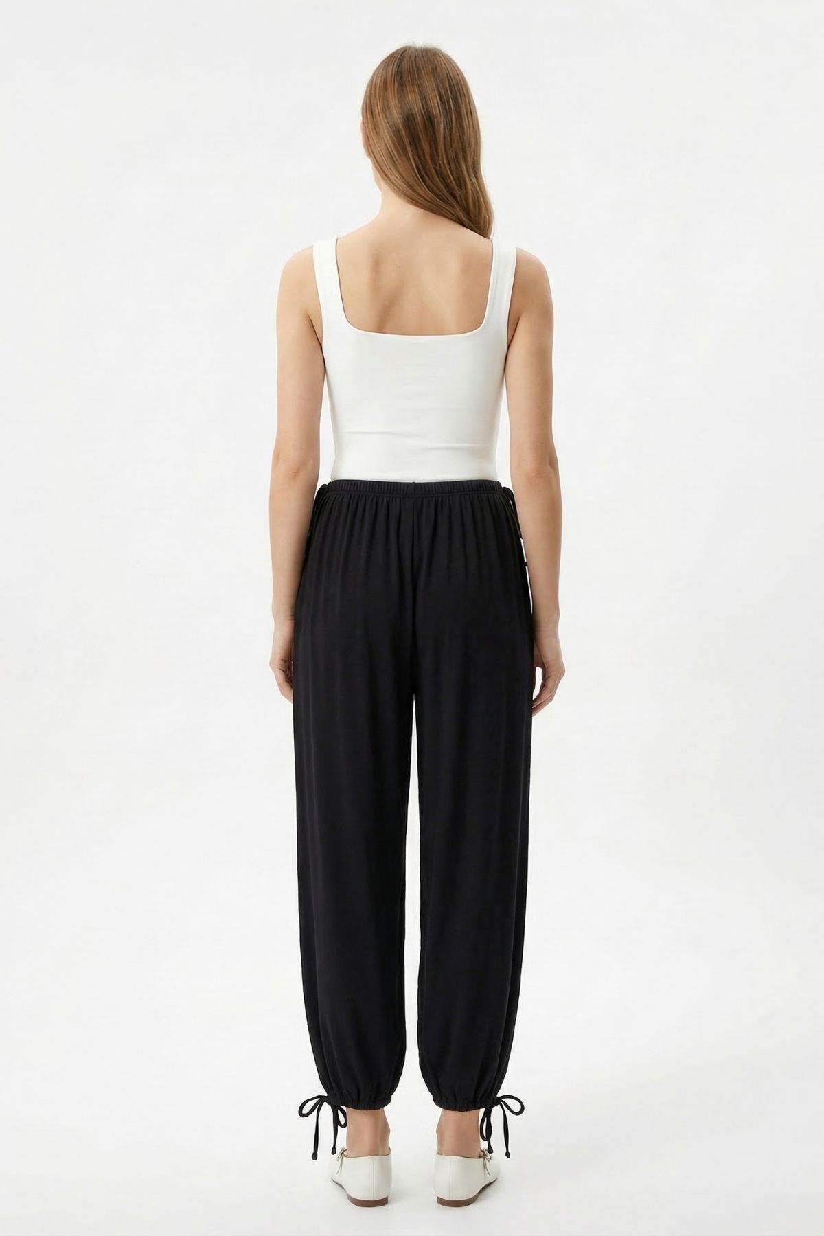 Siyah Yandan Bağlamalı Pantolon 2869 - RAYS