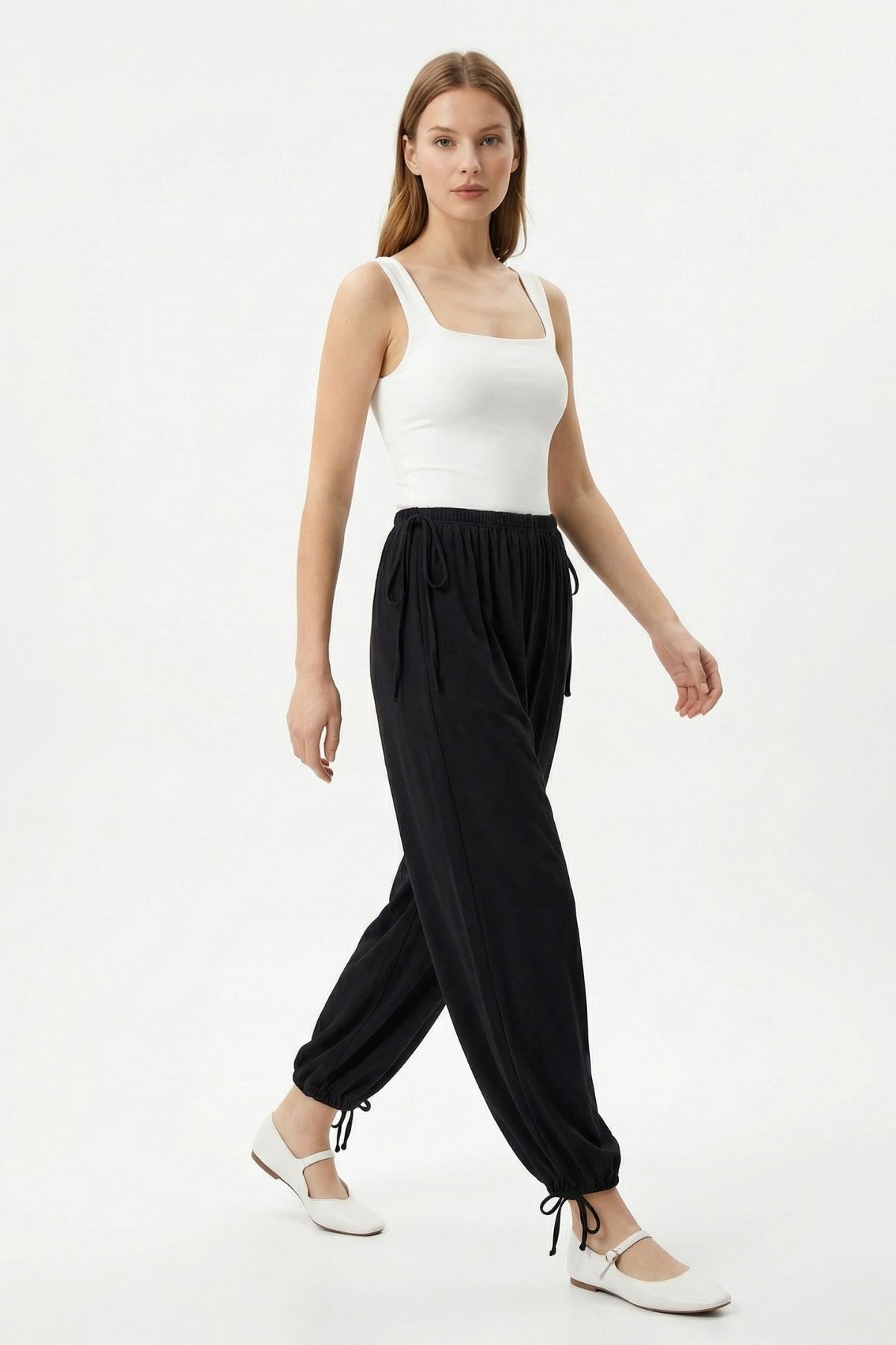 Siyah Yandan Bağlamalı Pantolon 2869 - RAYS