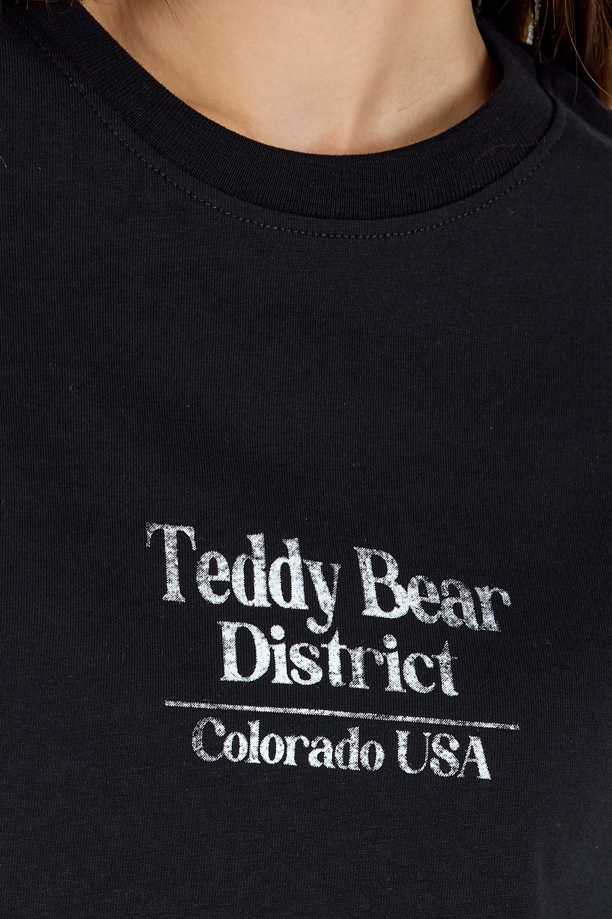 Siyah Yazı Baskılı Oversize Tişört 6462 - RAYS