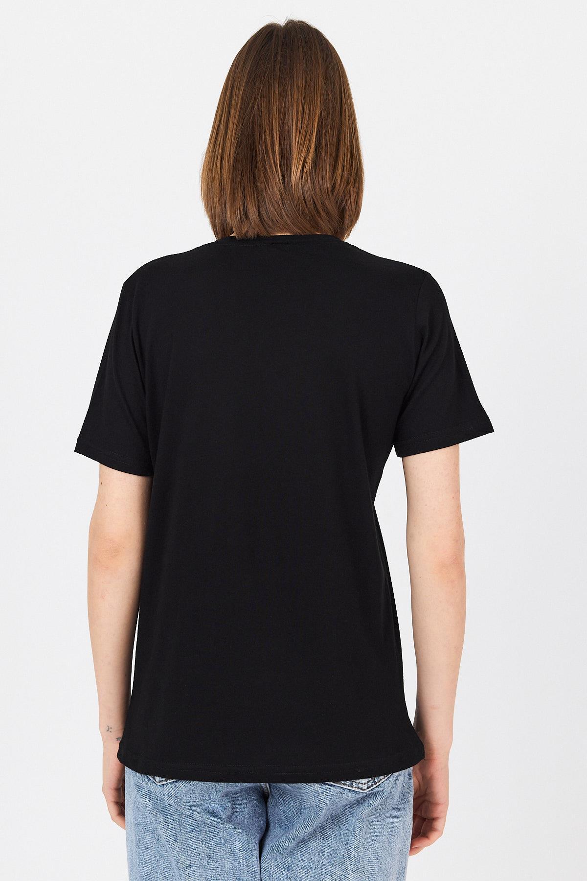 Siyah Yazı Kabartmalı Tişört 25223 - 4