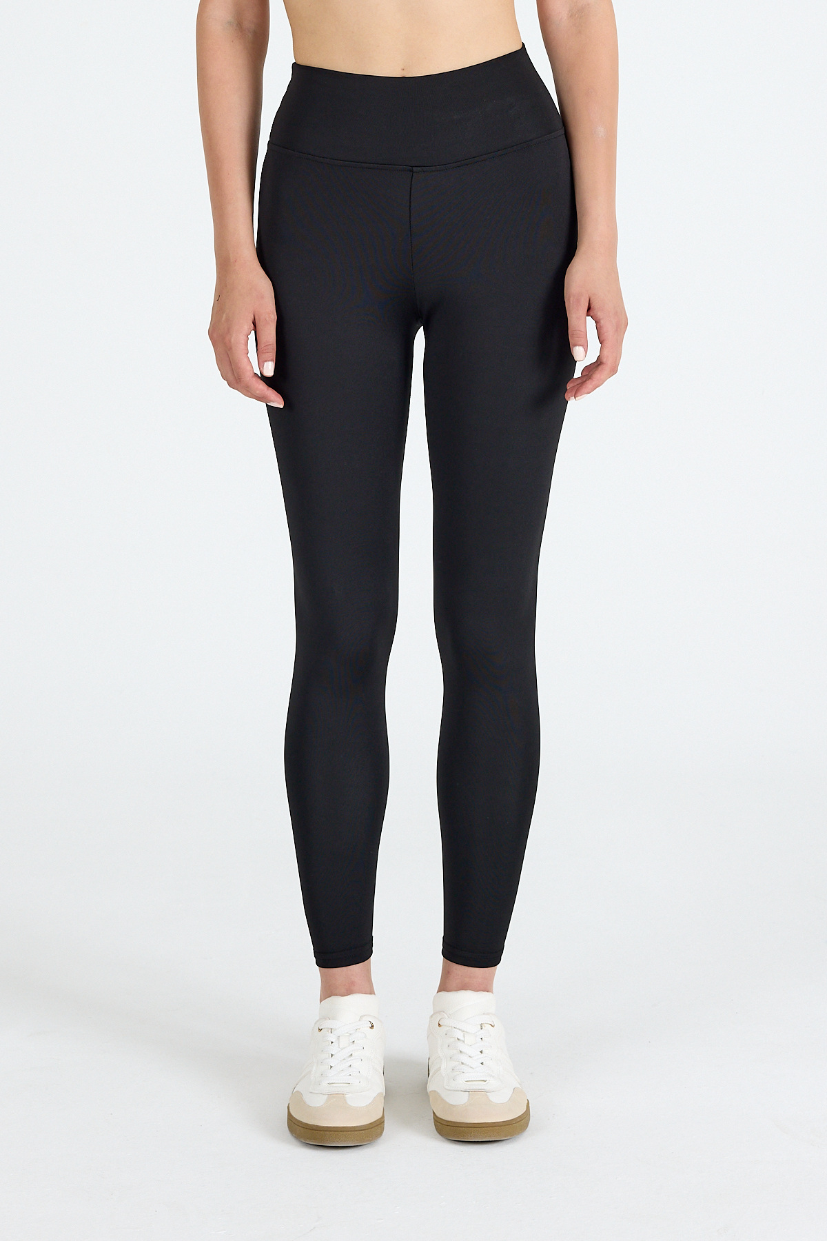 Siyah Yüksek Bel Dikiş Detaylı Tayt 2003 - 3